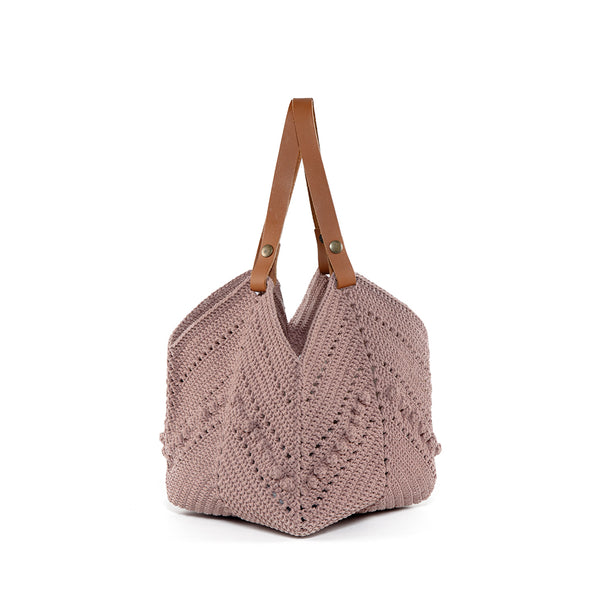 Daniela Knotted Crochet Tote Rose - Pre Order for May Delivery
