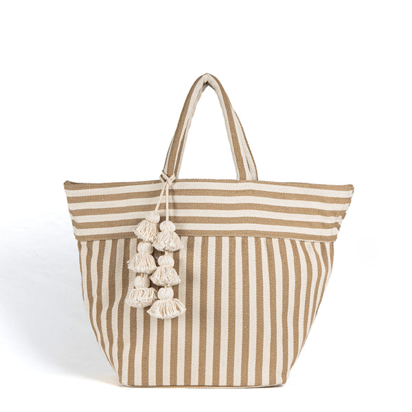 Valerie Tote Organic Tassel Sand