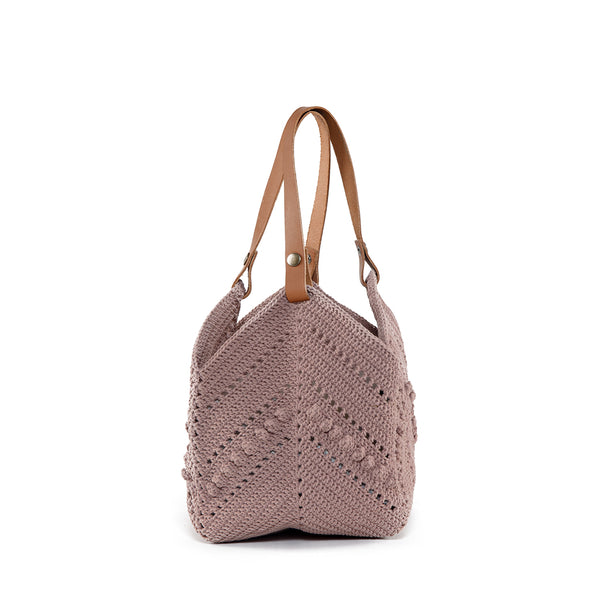 Daniela Knotted Crochet Tote Rose