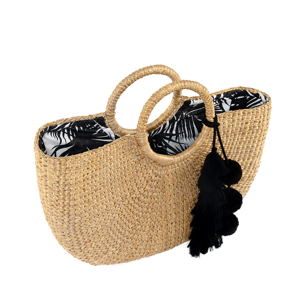 Aloha Beach Basket Large Tassel Black - Pre Order for April Delivery