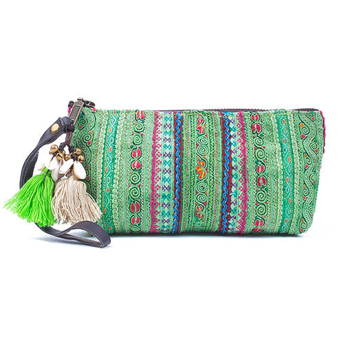 Panada Puka Shell Clutch Green - Pre Order for June Delivery